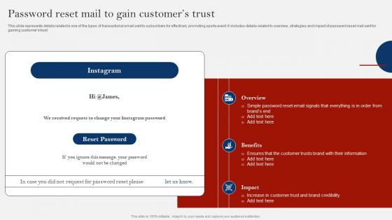 Password Reset Mail To Gain Customers Trust Comprehensive Guide On Sports Strategy SS