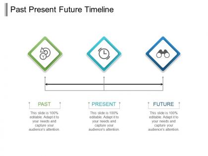 Past present future timeline ppt background template