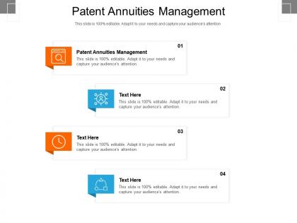 Patent annuities management ppt powerpoint presentation model visual aids cpb