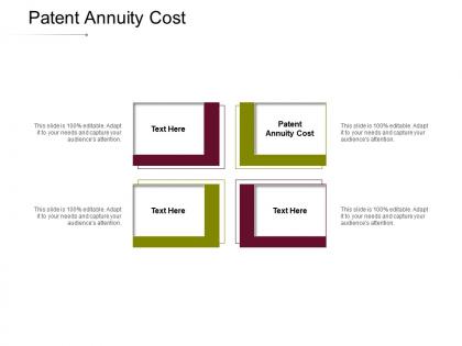 Patent annuity cost ppt powerpoint presentation ideas brochure cpb