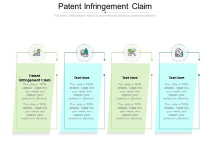 Patent infringement claim ppt powerpoint presentation icon design cpb