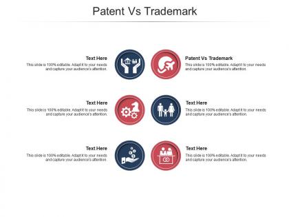 Patent vs trademark ppt powerpoint presentation infographic template picture cpb