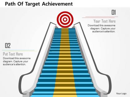 Path of target achievement flat powerpoint design