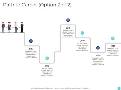 Path to career option 2 of 2 self introduction ppt ideas