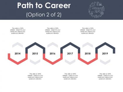 Path to career roadmap years ppt powerpoint presentation ideas objects