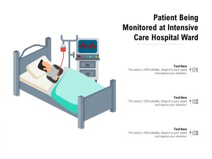 Patient being monitored at intensive care hospital ward