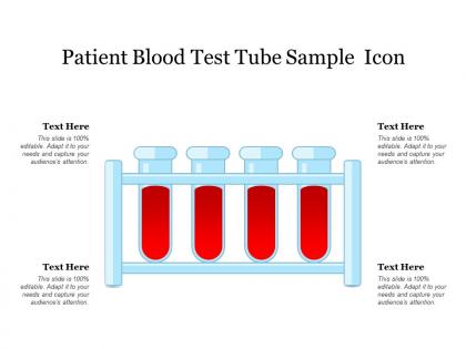Patient blood test tube sample icon