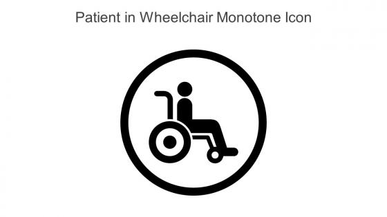 Patient In Wheelchair Monotone Icon In Powerpoint Pptx Png And Editable Eps Format