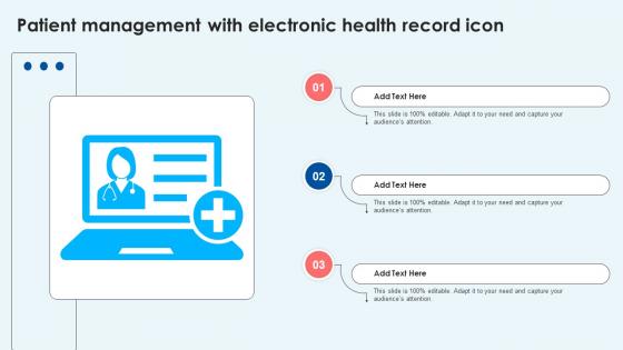Patient Management With Electronic Health Record Icon