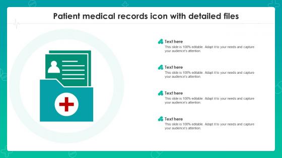 Patient Medical Records Icon With Detailed Files