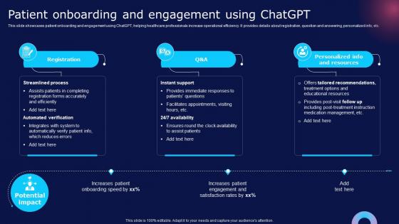 Patient Onboarding And Engagement Using Chatgpt How Chatgpt Can Transform Healthcare Chatgpt SS