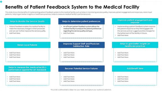 Patient satisfaction for measuring service quality benefits of patient feedback system to the medical facility