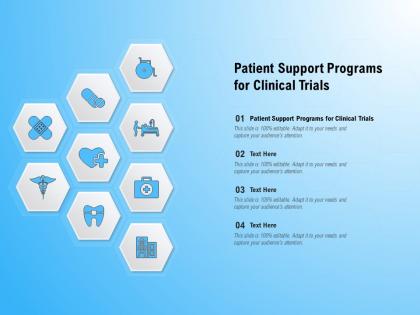 Patient support programs for clinical trials ppt powerpoint presentation outline graphic