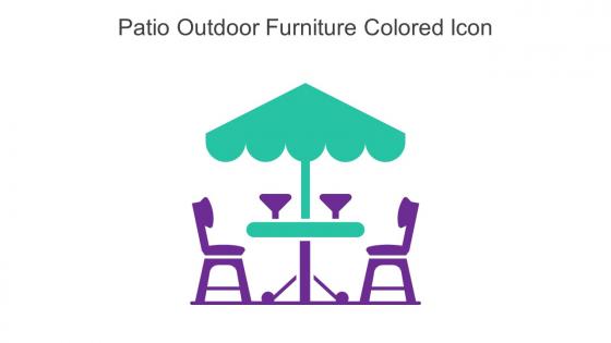 Patio Outdoor Furniture Colored Icon In Powerpoint Pptx Png And Editable Eps Format