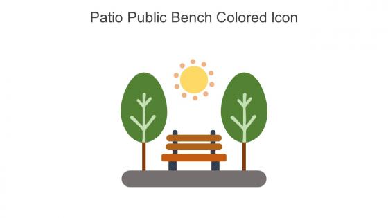Patio Public Bench Colored Icon In Powerpoint Pptx Png And Editable Eps Format
