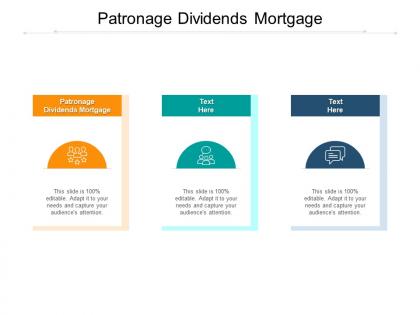 Patronage dividends mortgage ppt powerpoint presentation gallery samples cpb