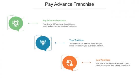 Pay Advance Franchise Ppt Powerpoint Presentation Pictures Slides Cpb