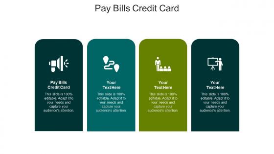 Pay bills credit card ppt powerpoint presentation inspiration portfolio cpb