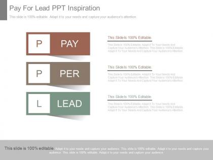 Pay for lead ppt inspiration