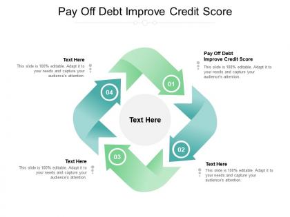 Pay off debt improve credit score ppt powerpoint presentation ideas slides cpb