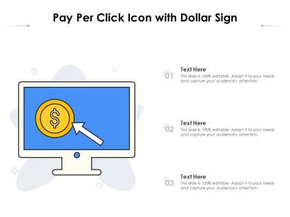 Pay per click icon with dollar sign