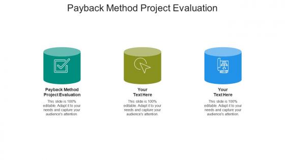 Payback method project evaluation ppt powerpoint presentation professional good cpb
