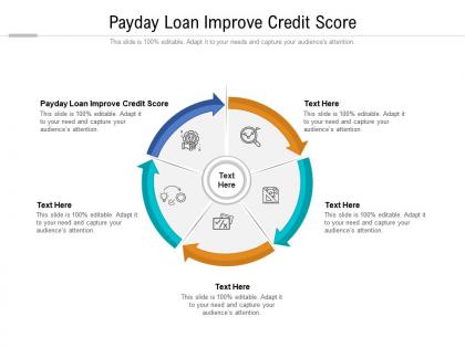 Payday loan improve credit score ppt powerpoint presentation outline graphics example cpb