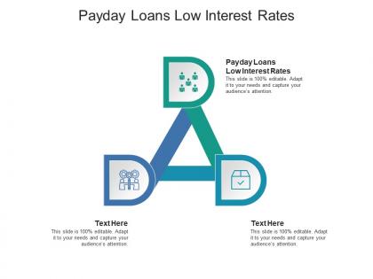 Payday loans low interest rates ppt powerpoint presentation layouts picture cpb