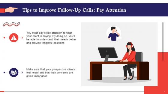 Paying Attention While Following Up In Sales Training Ppt
