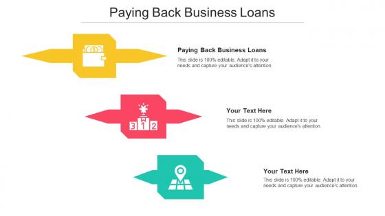 Paying Back Business Loans Ppt Powerpoint Presentation Professional Graphics Cpb