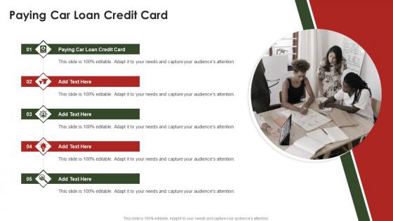 Paying Car Loan Credit Card In Powerpoint And Google Slides Cpb