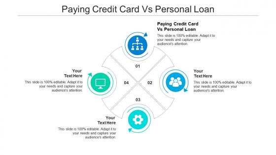 Paying credit card vs personal loan ppt powerpoint presentation professional example cpb
