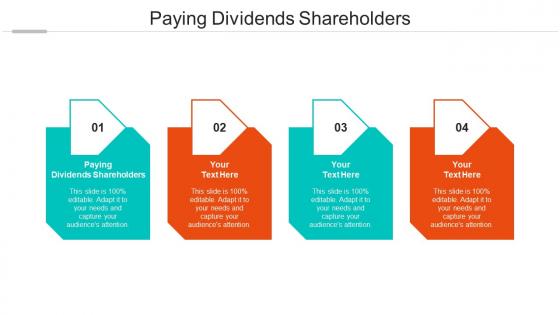 Paying dividends shareholders ppt powerpoint presentation infographics backgrounds cpb