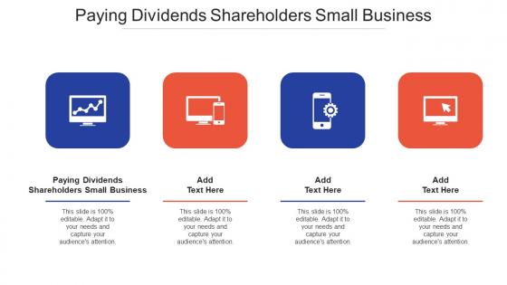 Paying Dividends Shareholders Small Business In Powerpoint And Google Slides Cpb