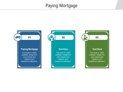 Paying mortgage ppt powerpoint presentation slides shapes cpb