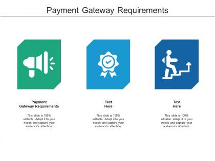 Payment gateway requirements ppt powerpoint presentation model templates cpb