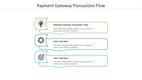 Payment gateway transaction flow ppt powerpoint presentation pictures templates cpb