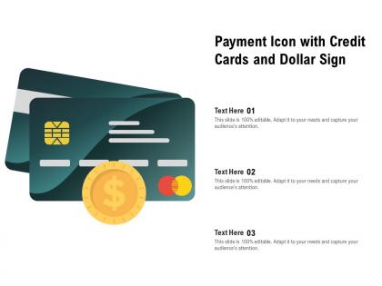 Payment icon with credit cards and dollar sign