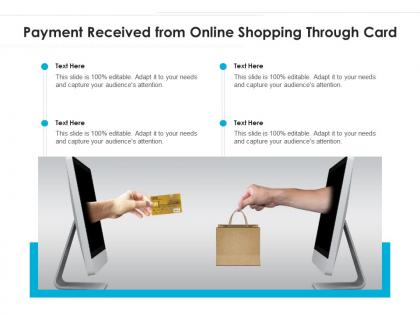 Payment received from online shopping through card