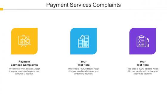 Payment Services Complaints Ppt Powerpoint Presentation Professional Cpb