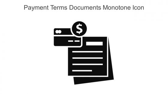 Payment Terms Documents Monotone Icon In Powerpoint Pptx Png And Editable Eps Format
