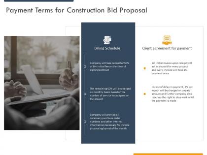 Payment terms for construction bid proposal ppt powerpoint presentation summary backgrounds