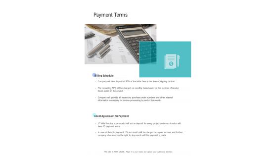 Payment Terms One Pager Sample Example Document