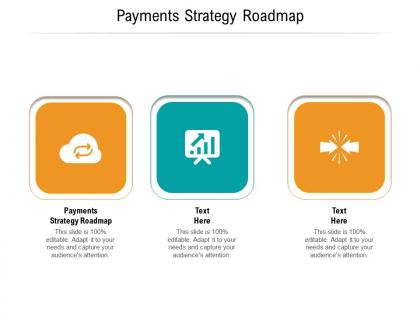 Payments strategy roadmap ppt powerpoint presentation icon outfit cpb