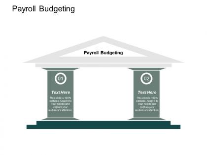 Payroll budgeting ppt powerpoint presentation portfolio show cpb