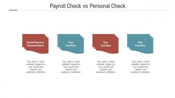 Payroll check vs personal check ppt powerpoint presentation icon graphics design cpb