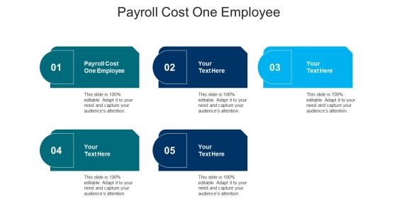 Payroll cost one employee ppt powerpoint presentation pictures guide cpb