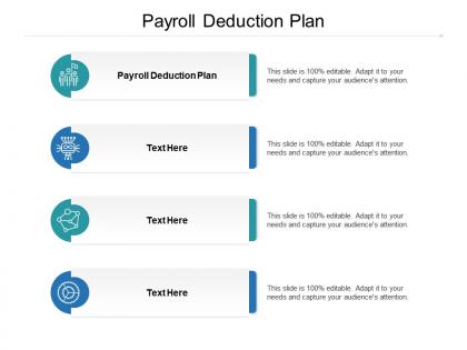 Payroll deduction plan ppt powerpoint presentation professional shapes cpb