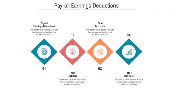 Payroll earnings deductions ppt powerpoint presentation slides introduction cpb