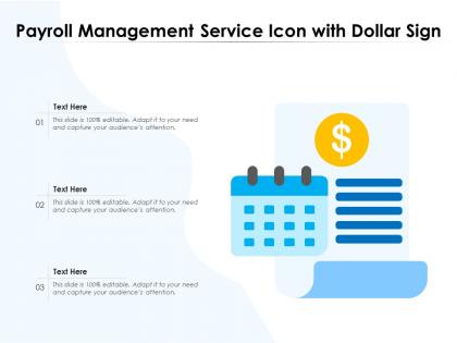 Payroll management service icon with dollar sign